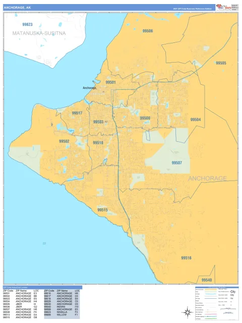 Anchorage, AK city map