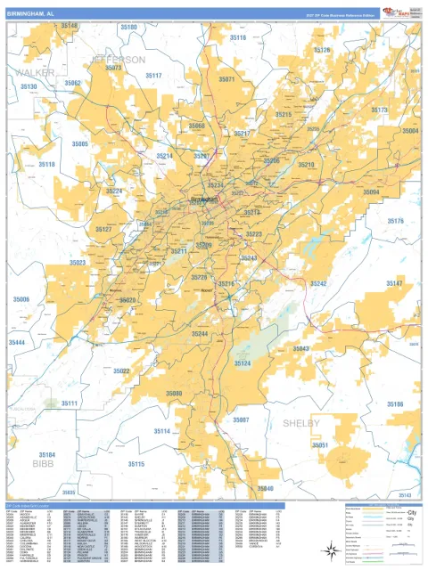 Birmingham, AL city map