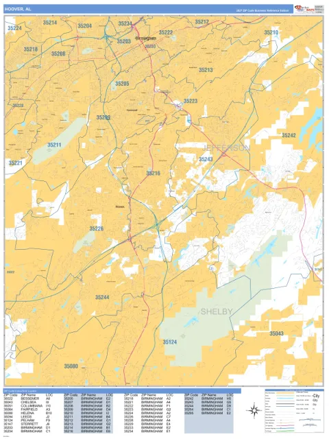 Hoover, AL city map
