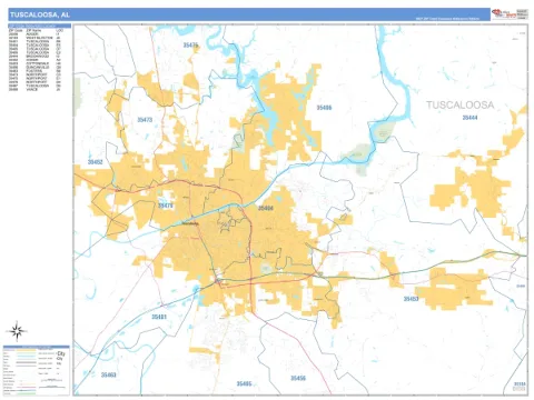 Tuscaloosa, AL city map