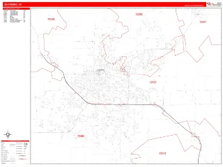 Jonesboro, AR RedLine style ZIP Code wall map
