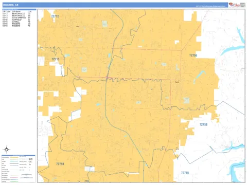 Rogers, AR city map