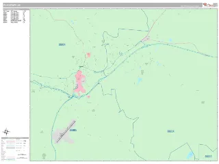 Flagstaff, AZ Classic style ZIP Code wall map