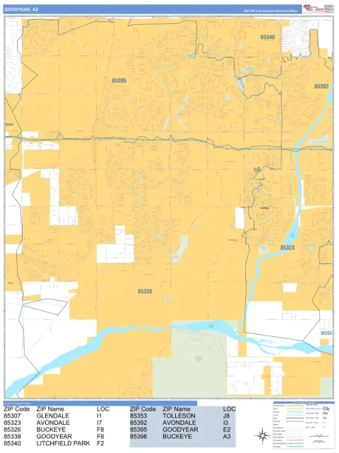 Goodyear, AZ city map
