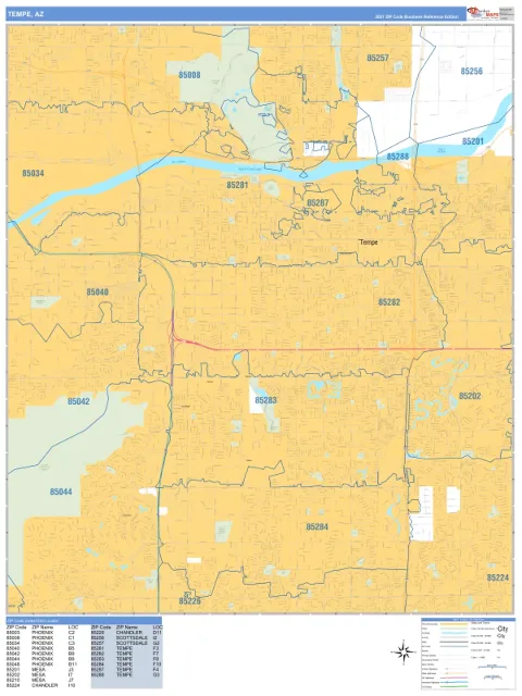 Tempe, AZ city map