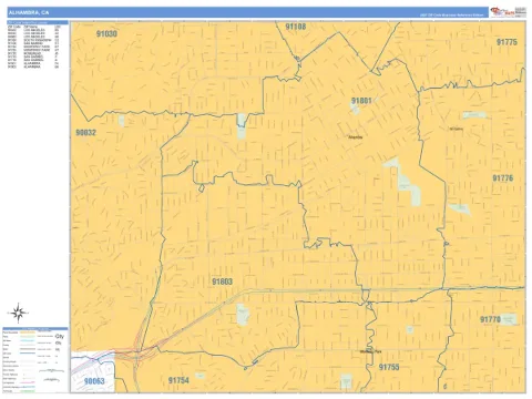 Alhambra, CA city map