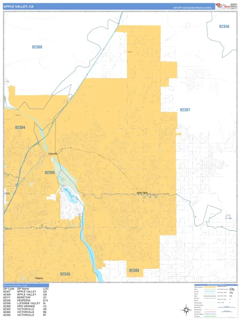 Apple Valley, CA city map
