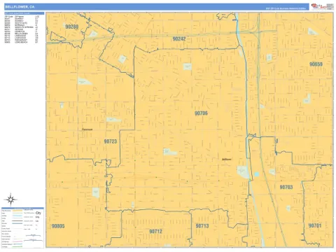 Bellflower, CA city map