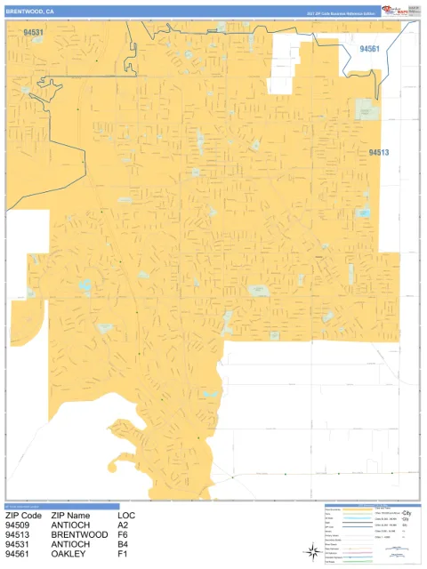 Brentwood, CA city map