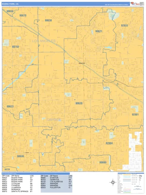 Buena Park, CA city map