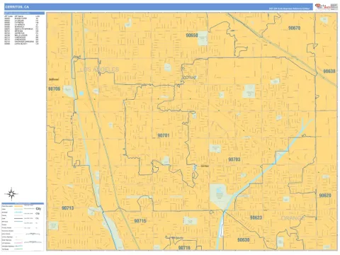 Cerritos, CA city map