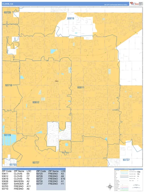 Clovis, CA city map