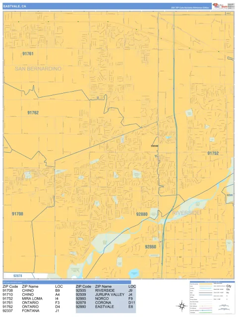 Eastvale, CA city map