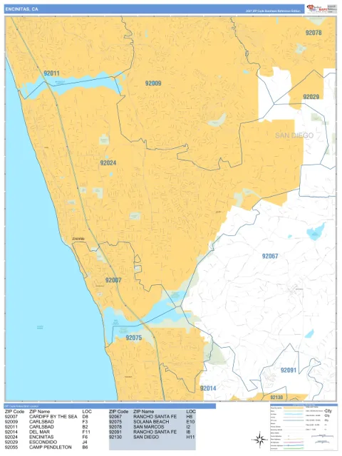 Encinitas, CA city map