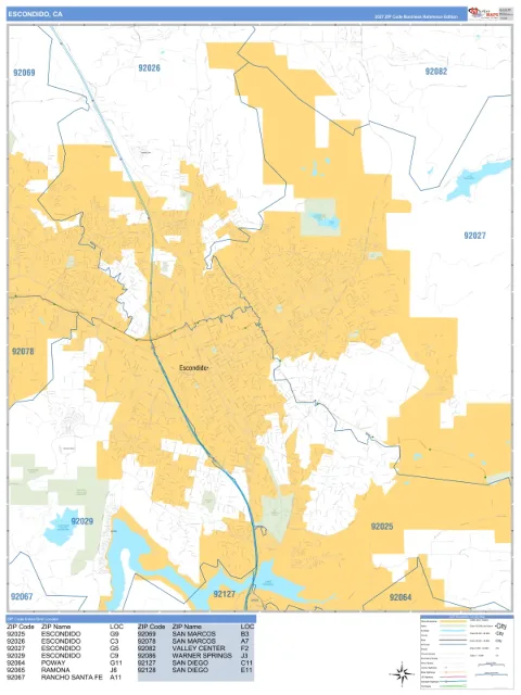 Escondido, CA city map