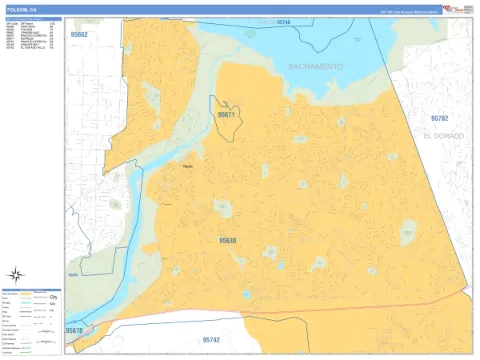 Folsom, CA city map
