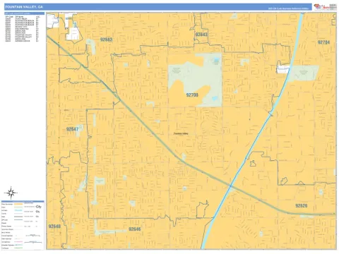Fountain Valley, CA city map