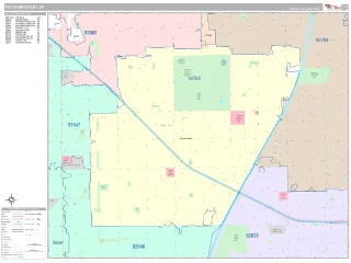 Fountain Valley, CA Classic style ZIP Code wall map