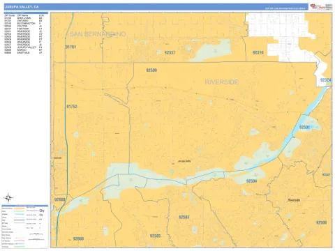 Jurupa Valley, CA city map