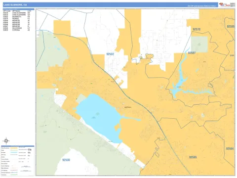 Lake Elsinore, CA city map