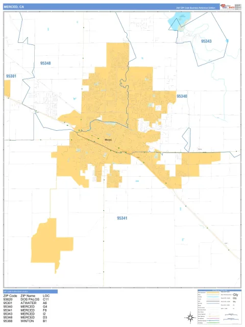 Merced, CA city map