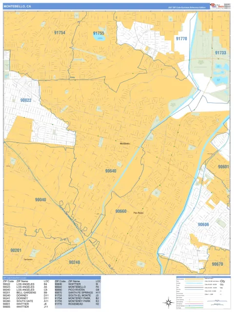 Montebello, CA city map