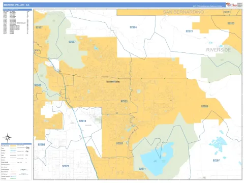 Moreno Valley, CA city map