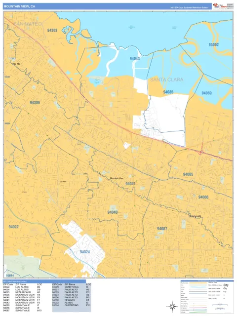 Mountain View, CA city map