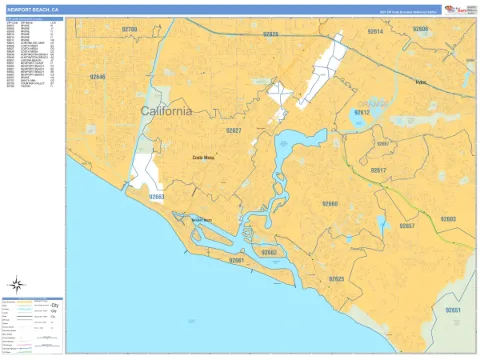 Newport Beach, CA city map