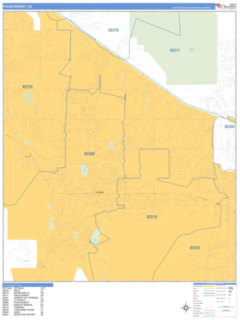 Palm Desert, CA city map