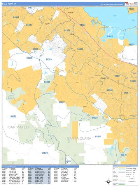 Palo Alto, CA city map
