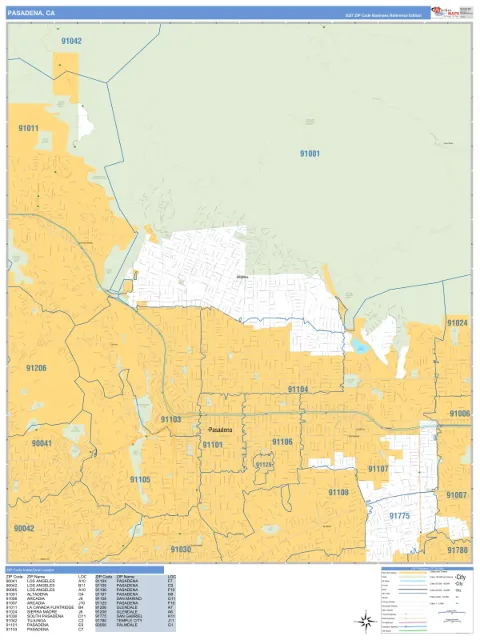 Pasadena, CA city map