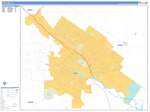 Petaluma, CA city map