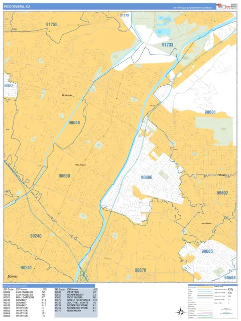Pico Rivera, CA city map