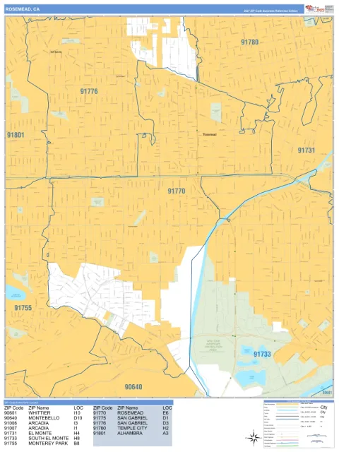 Rosemead, CA city map