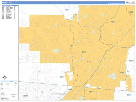 Roseville, CA city map