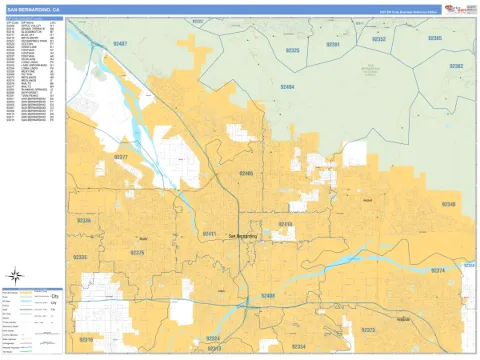 San Bernardino, CA city map