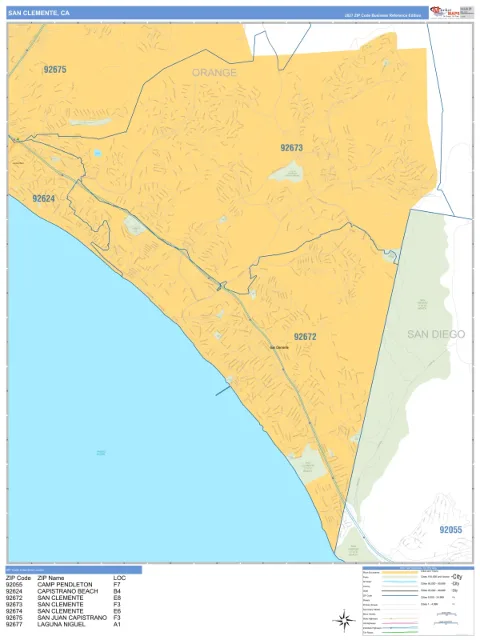 San Clemente, CA city map