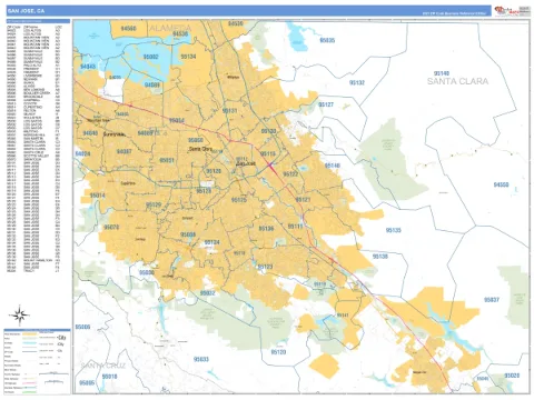 San Jose, CA city map