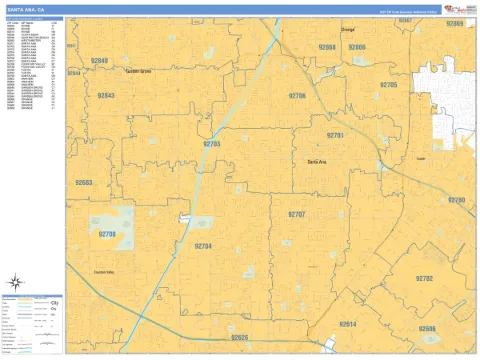 Santa Ana, CA city map