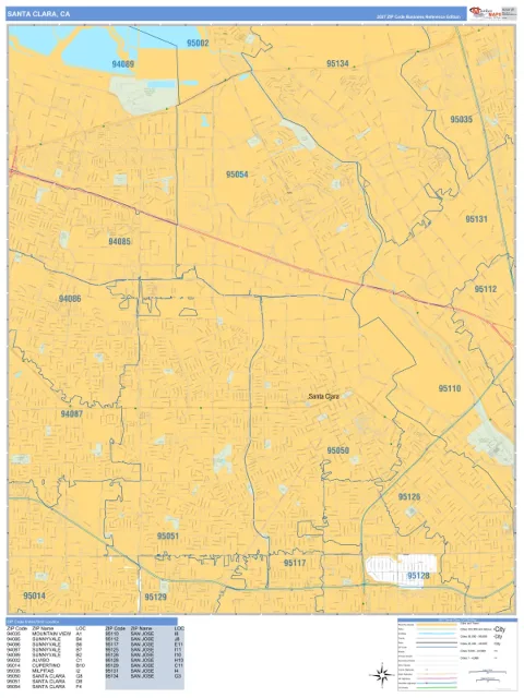 Santa Clara, CA city map