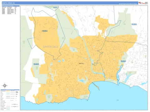 Santa Cruz, CA city map