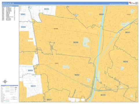 South Gate, CA city map