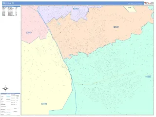 Temecula, CA ColorCast style ZIP Code wall map
