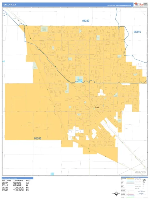 Turlock, CA city map