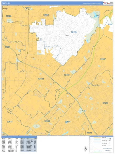 Tustin, CA city map
