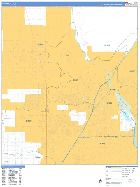 Victorville, CA city map