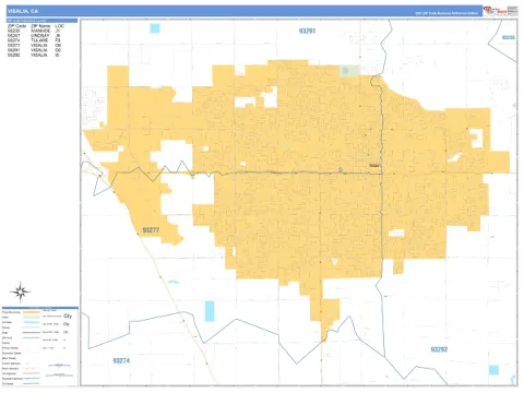 Visalia, CA city map