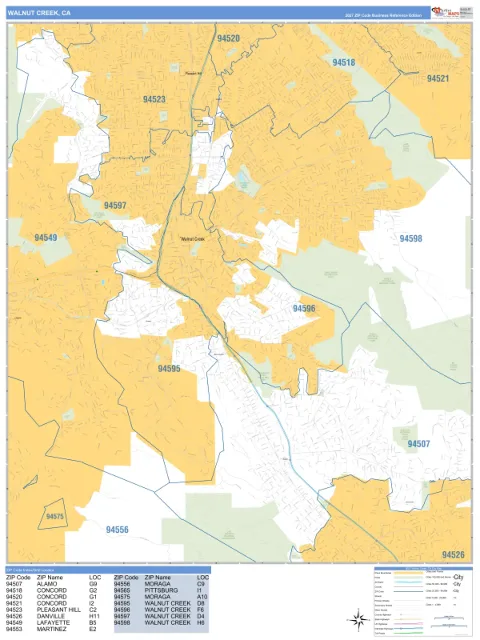 Walnut Creek, CA city map