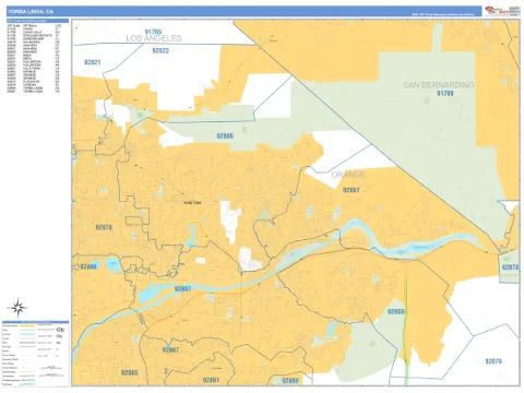 Yorba Linda, CA city map